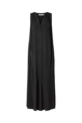 Chili - Sandwashed long placket dress I Black Black XS 3 - Rabens Saloner