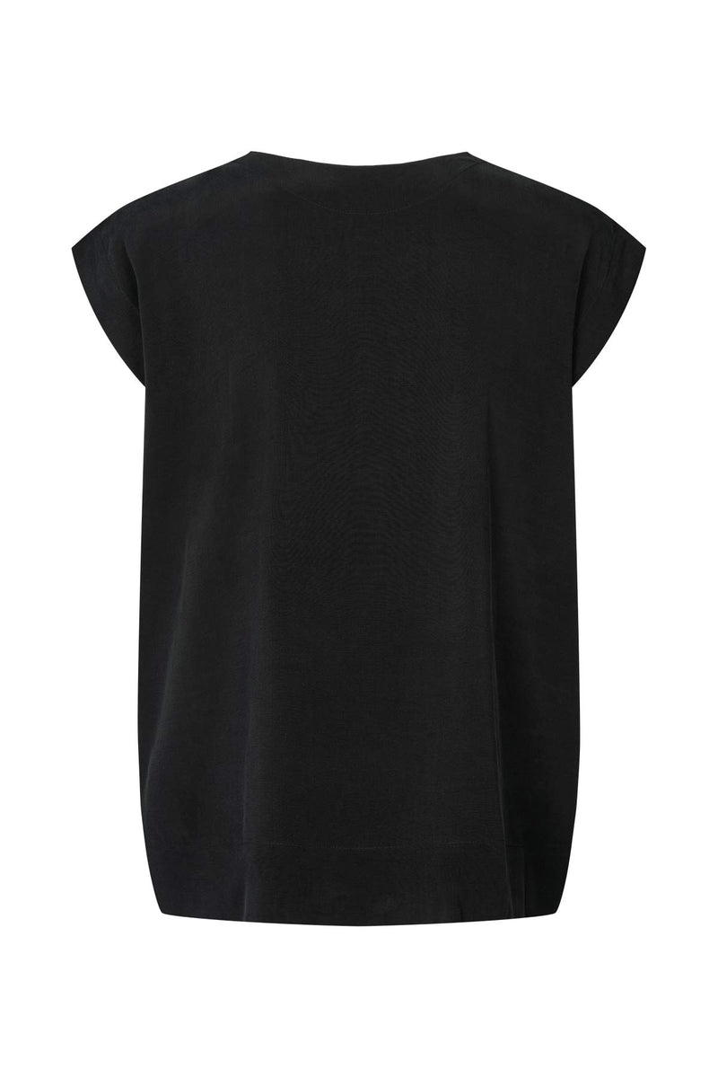 Rosalyn - Sandwashed blouse I Black 4 - Rabens Saloner