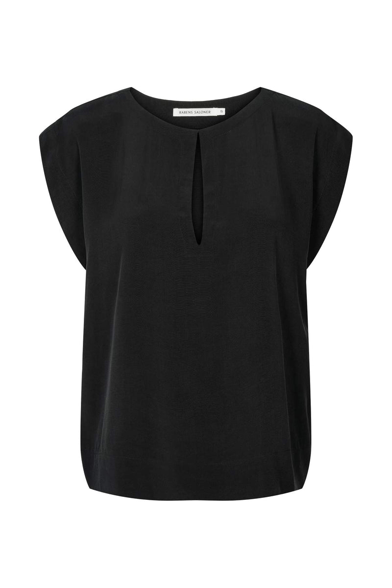 Rosalyn - Sandwashed blouse I Black Black XS 3 - Rabens Saloner