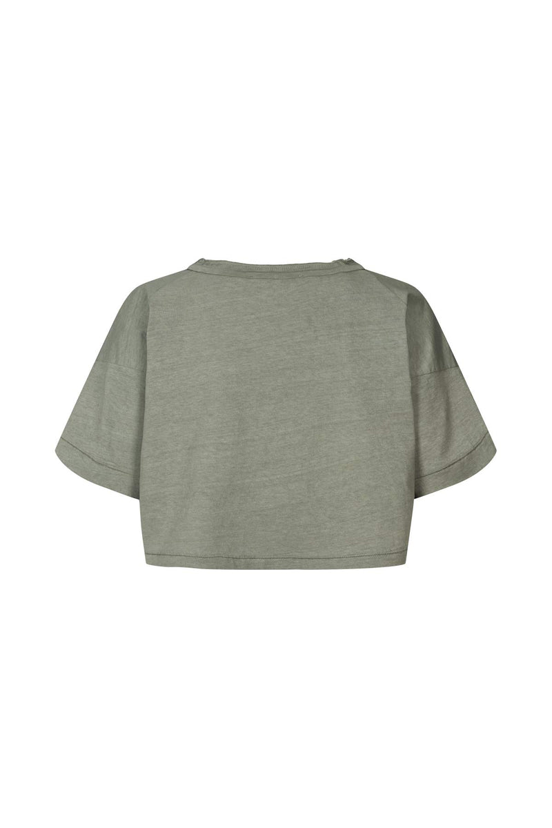 Muggi - Vintage cotton cropped t-shirt I Moon    4 - Rabens Saloner