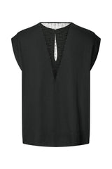 Rosalyn - Funnel web blouse I Black 2 - Rabens Saloner