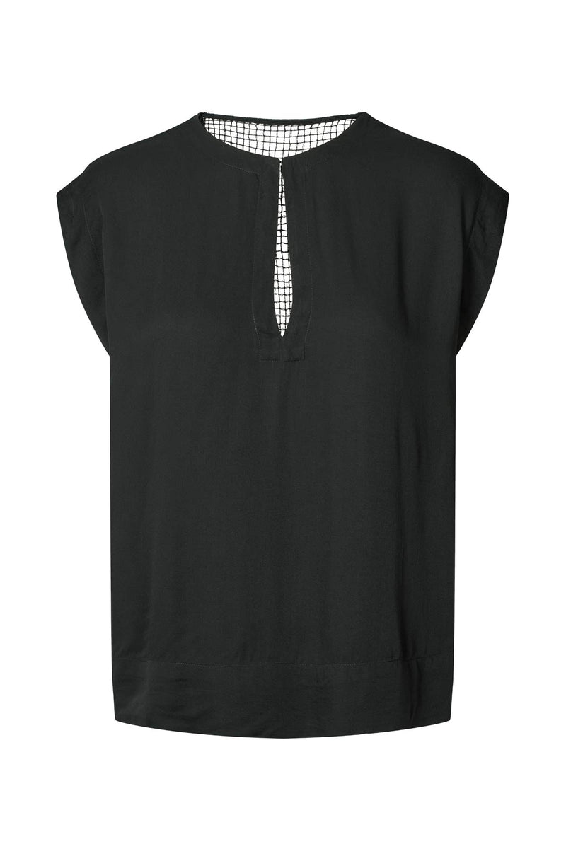 Rosalyn - Funnel web blouse I Black Black XS  1 - Rabens Saloner