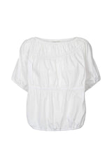 Lotte - Poplin elasticated top I White White XS 1 - Rabens Saloner