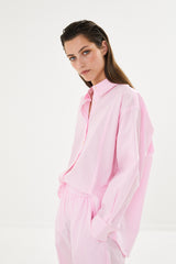 Lorna - Poplin bib front shirt I Moon 3 - Rabens Saloner