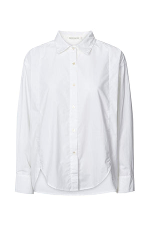 Lorna - Poplin bib front shirt I White White XS 1 - Rabens Saloner