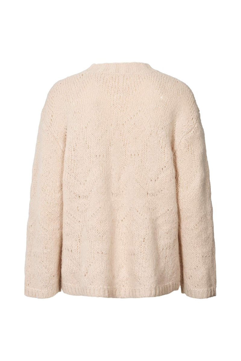 Elsie - Dual knit oversize sweater I Beige 4 - Rabens Saloner