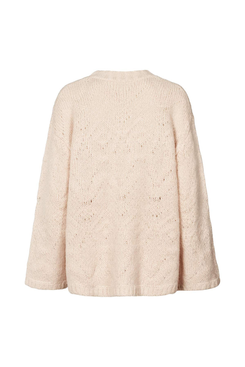 Elsie - Dual knit oversize sweater I Beige    6 - Rabens Saloner