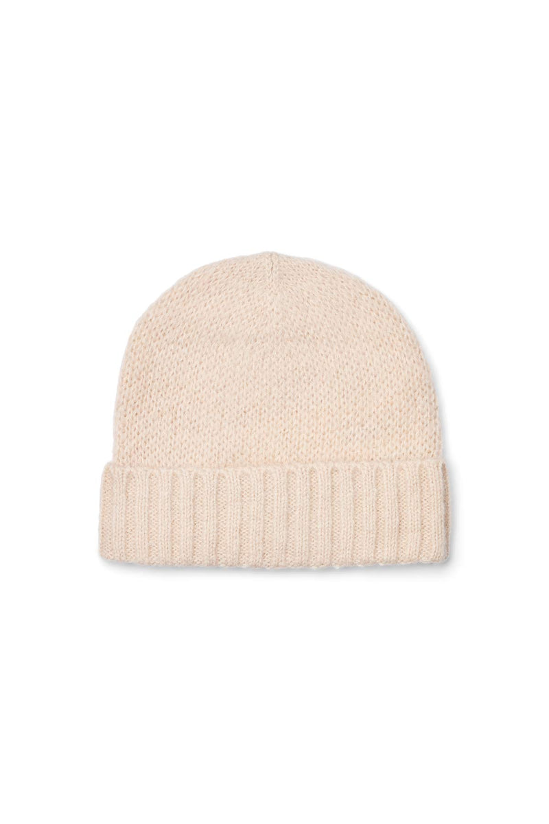 Majda - Dual knit hat I Beige Beige O/S 1 - Rabens Saloner