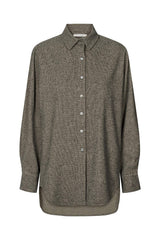 Elin - Mini check shirt I Coffee check    3 - Rabens Saloner