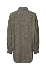 Elin - Mini check shirt I Coffee check    4 - Rabens Saloner