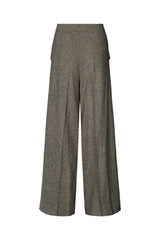 Inja - Mini check wide leg pants I Coffee check    5 - Rabens Saloner