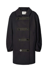 Litzy - Boiled wool coat I Navy Navy XS  3 - Rabens Saloner