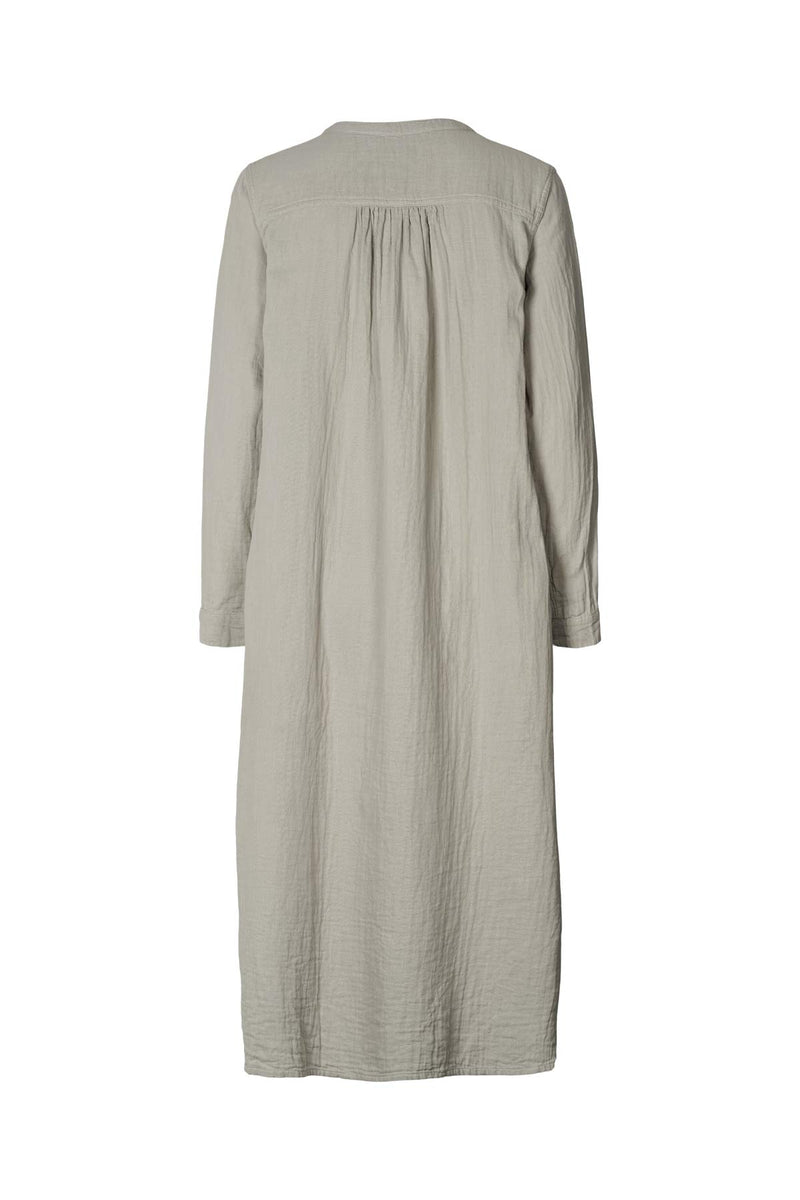 Asta - Cotton double long kaftan I Steel grey    4 - Rabens Saloner