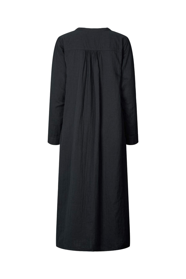 Asta - Cotton double long kaftan I Black    2 - Rabens Saloner