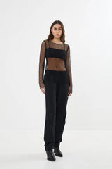 Sevim - Loop back pants I Caviar Black    3 - Rabens Saloner