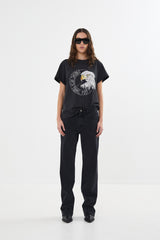 Lorelei - Denim black loose fit pants I Washed black denim    1 - Rabens Saloner