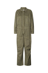 Jozette - Canvas light jumpsuit I Burnt olive Burnt olive XS  3 - Rabens Saloner