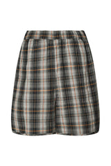 Severine - Check shirting padded shorts I Grey check 2 - Rabens Saloner