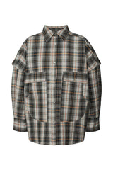 Sevara - Check shirting padded jacket I Grey check Grey check XS/S  5 - Rabens Saloner