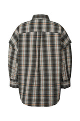 Sevara - Check shirting padded jacket I Grey check 6 - Rabens Saloner