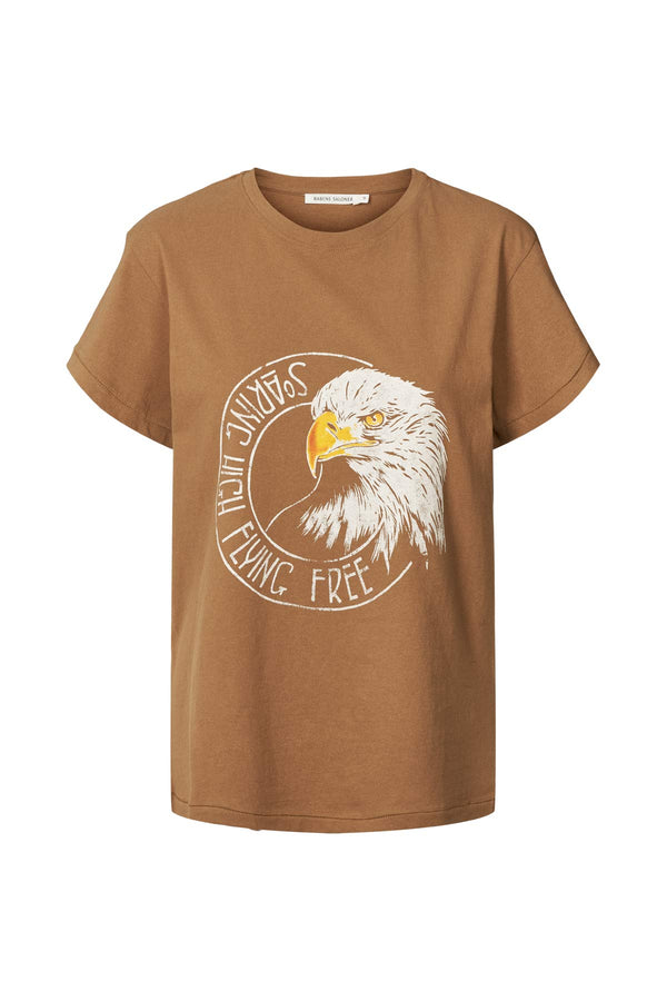 Ambla - Eagle t-shirt I Hazelnut Hazelnut XS 1 - Rabens Saloner