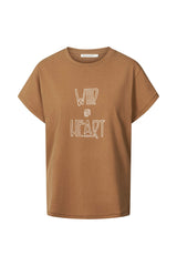 Ambla - Wild @heart t-shirt I Hazelnut Hazelnut XS  1 - Rabens Saloner