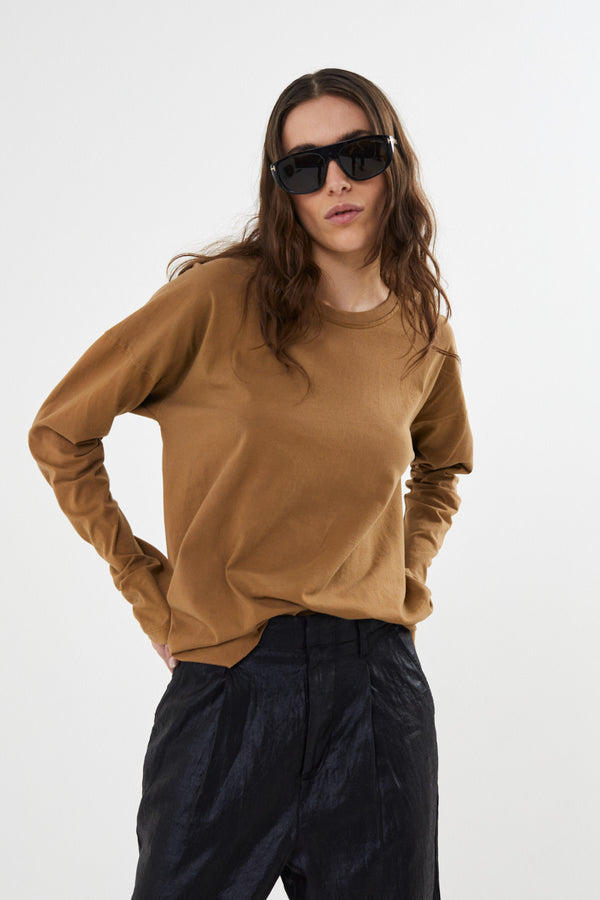 Lumiere - Vintage jersey long sleeve tee I Hazelnut    1 - Rabens Saloner