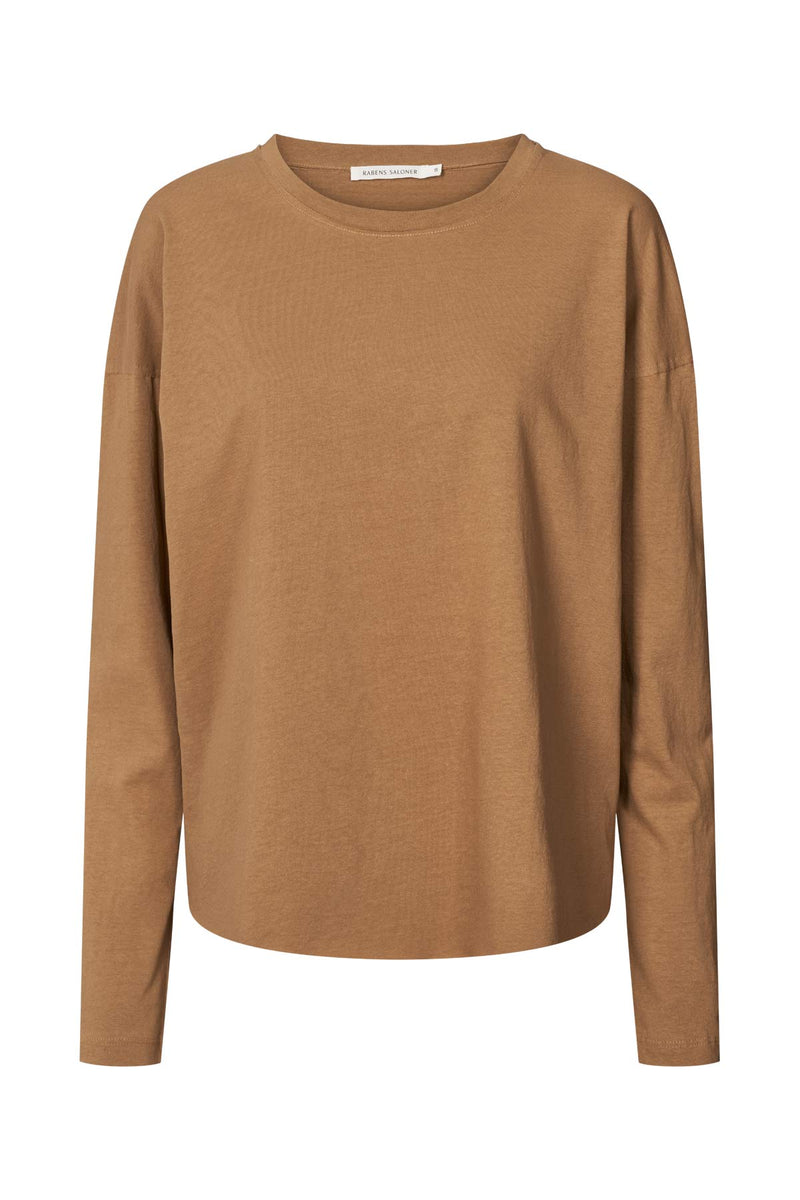 Lumiere - Vintage jersey long sleeve tee I Hazelnut Hazelnut XS  3 - Rabens Saloner