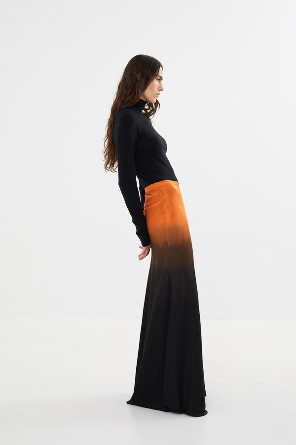 Lucill - Flow bias skirt I Burnt orange combo 2 - Rabens Saloner