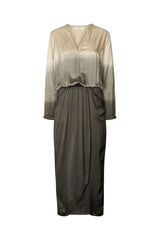 Vera - Flow wrap over dress I Sand combo Sand combo XS  3 - Rabens Saloner