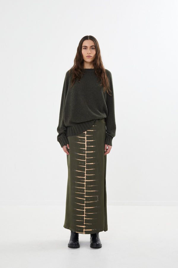 Cesilla - Spine split front skirt I Forrest combo 1 - Rabens Saloner