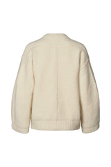 Sig - Sheep knit bomber jacket  I Chalk    4 - Rabens Saloner