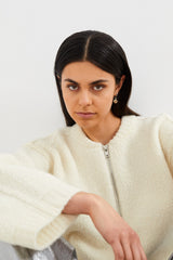 Sig - Sheep knit bomber jacket  I Chalk    2 - Rabens Saloner