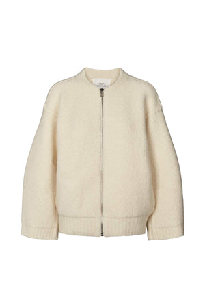 Sig - Sheep knit bomber jacket I Chalk Chalk XS 3 - Rabens Saloner