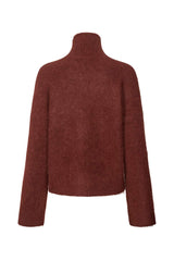 Hiam - Fluffy boxy sweater  I Burgundy    2 - Rabens Saloner