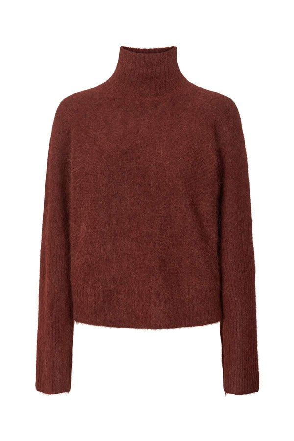 Hiam - Fluffy boxy sweater  I Burgundy