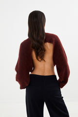 Adora - Fluffy arm warmer I Burgundy 4 - Rabens Saloner