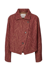 Lunna - Herringbone jacket I Burgundy combo Burgundy combo XS 3 - Rabens Saloner