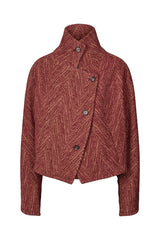 Lunna - Herringbone jacket I Burgundy combo    7 - Rabens Saloner