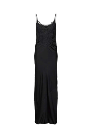 Antonella - Solid lacey string dress I Black Black XS 1 - Rabens Saloner