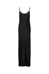 Antonella - Solid lacey string dress I Black Black XS 1 - Rabens Saloner