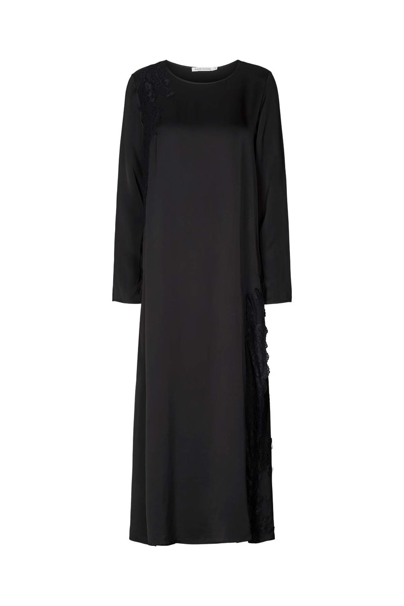 Annelie - Solid lacey dress I Black Black XS 3 - Rabens Saloner