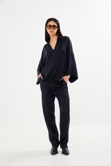 Carly - Solid pants I Black 1 - Rabens Saloner