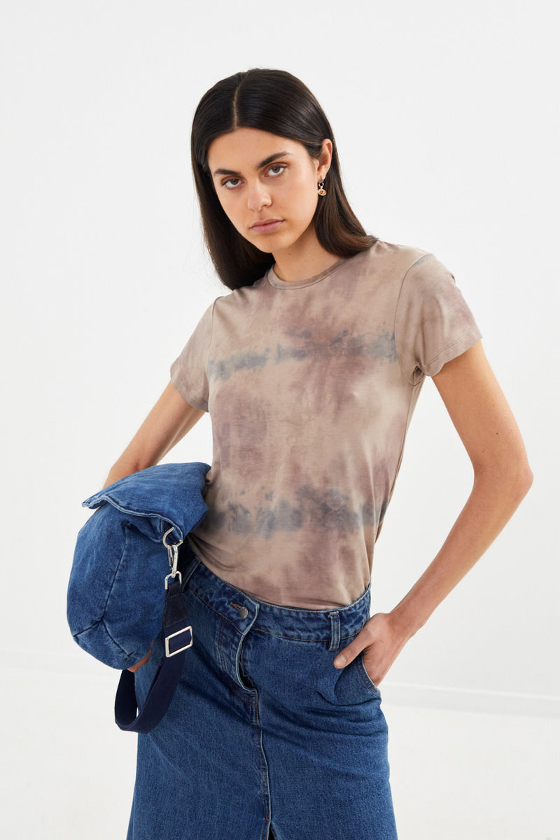 Henrike - Denim panelled skirt  I Washed indigo    5 - Rabens Saloner