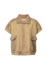 Tamys - Faux shearling tunic vest I Amber 4 - Rabens Saloner