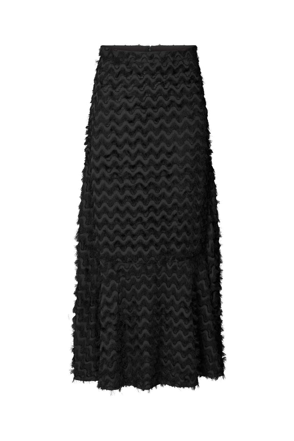 Selilja - Feathery skirt  I Black    1 - Rabens Saloner