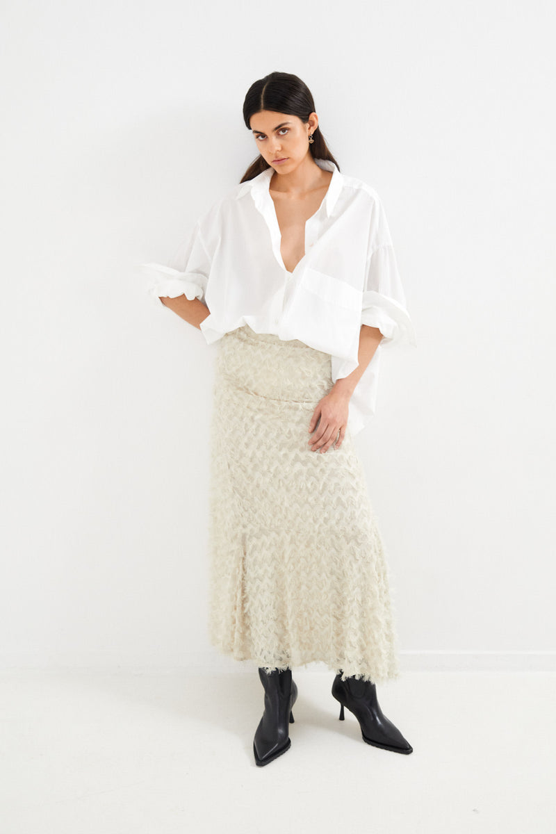 Selilja - Feathery skirt  I Oyster    6 - Rabens Saloner