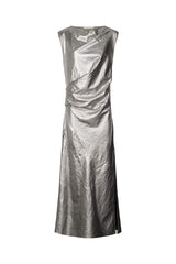 Jamal - Antique silver draped dress I Antique silver Antique silver XS 4 - Rabens Saloner