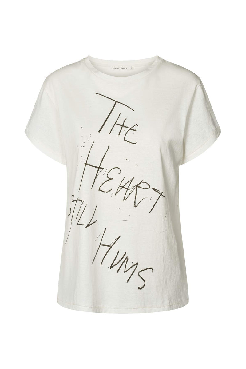 Ambla - Heartbeat T shirt I Chalk Chalk XS 1 - Rabens Saloner