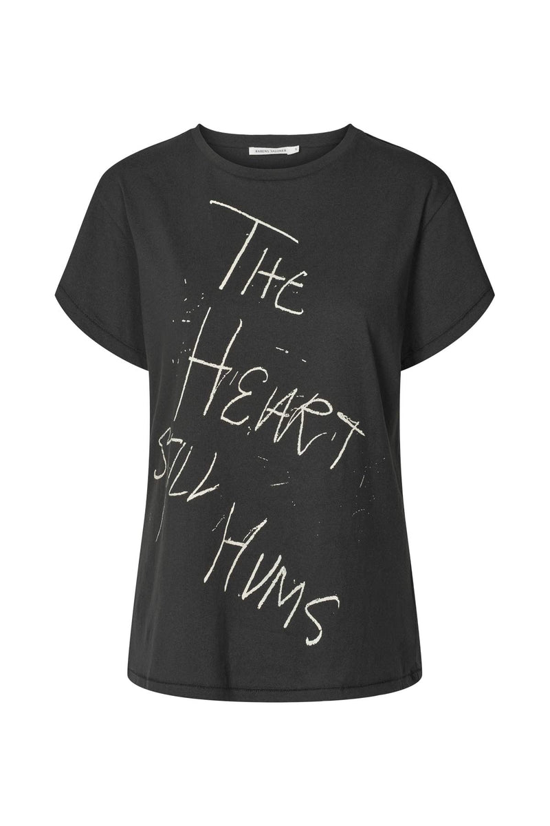 Ambla - Heartbeat T shirt  I Faded black    3 - Rabens Saloner